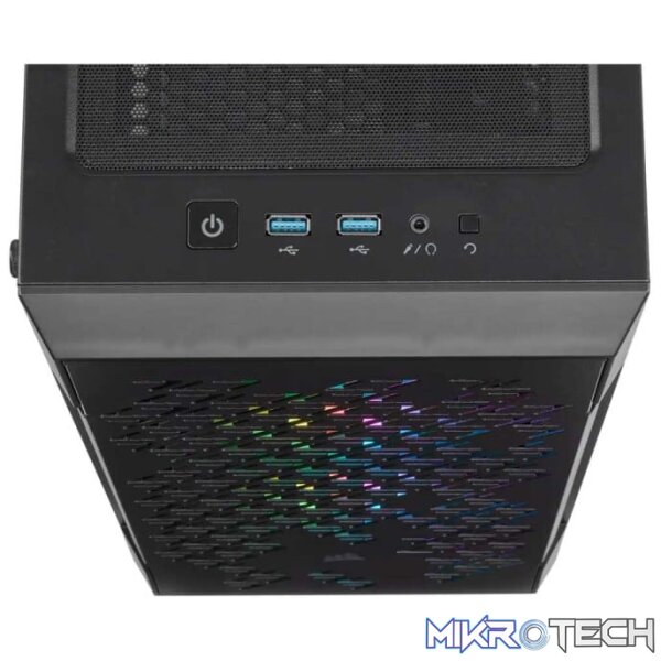 Corsair iCUE 220T Black RGB Airflow Tempered Glass Mid-Tower Smart Case - Image 6